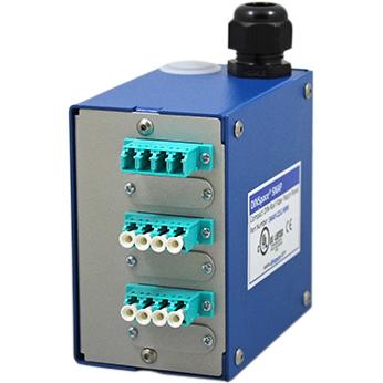 DIN Space - SNAP Patchpanel 12x LC multimode OM3 50/125µm Aqua adaptors