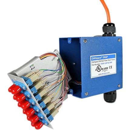 DIN Space - SNAP Patchpanel 12x LC multimode 62,5/125µm beige adaptors