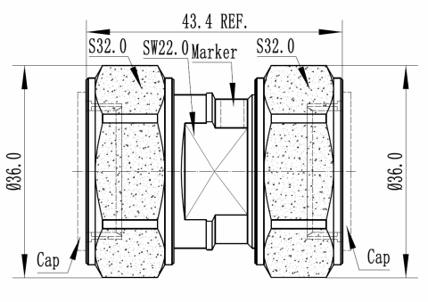 RFS Adaptor 7-16 Male til 7-16 Male 716M-716M