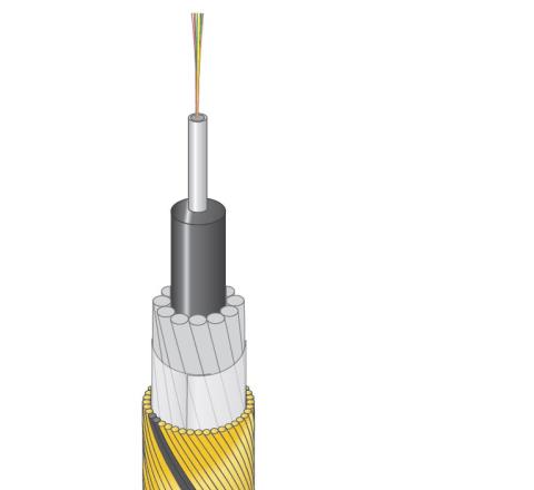 144 fiber søkabel ø22mm G652D loose tube 1Tx144F enkeltarmeret
