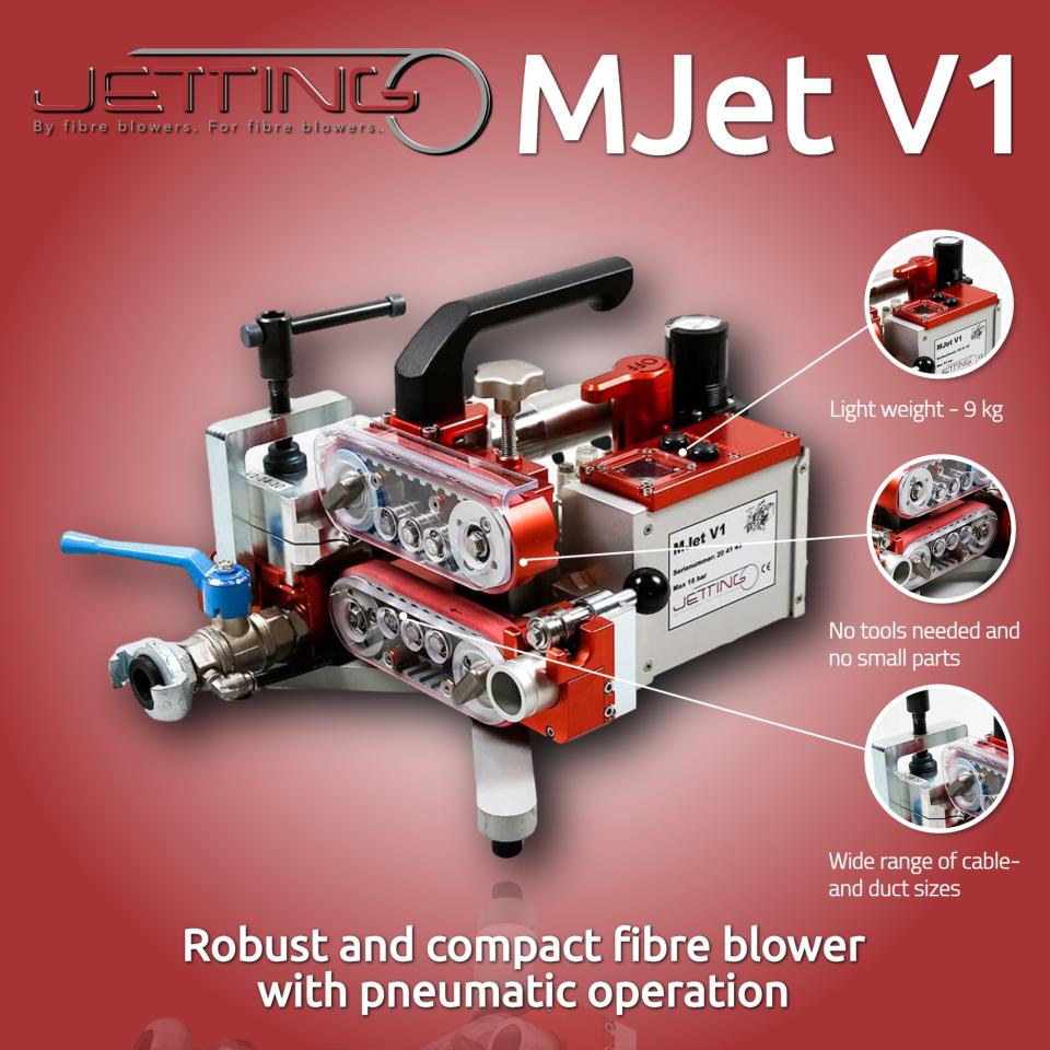 Jetting V1 blæsemaskine 7-40mm. Software V3.0. Incl. ext. pressure gauge
