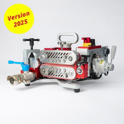 Jetting V2 blæsemaskine med joystick controller forberedt til logger. 2,4-16mm, rør 7-50mm. 550N. V2 leveres med Ductlube, Service Kit samt Transportkasse med laserskåret skumindlæg Ny model 2025