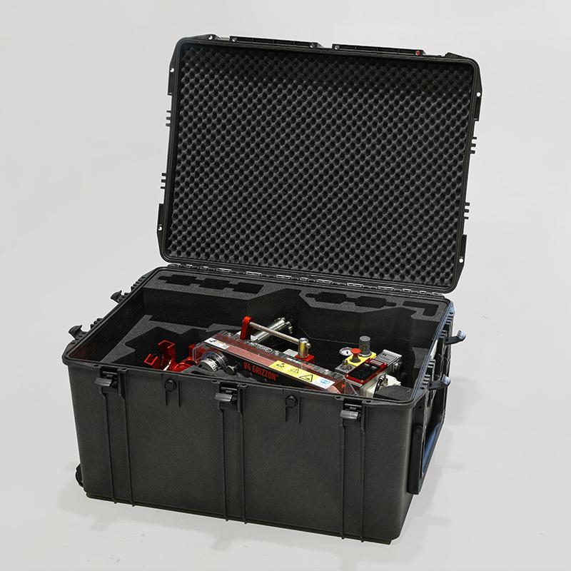 Jetting V4 Grizzon Blæsemaskine Rør 10-63mm, Kabler 4-40mm, 31 kg, op til 2.000 N 16 Bar til Logger 2-Gear System til Sub-ducting og Push/Pull Service Kit og Transportkasse med laserskåret skumindlæg