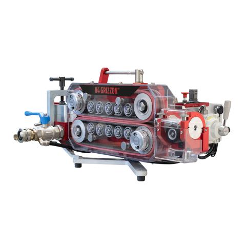 Jetting V4 Grizzon Blæsemaskine Rør 10-63mm, Kabler 4-40mm, 31 kg, op til 2.000 N 16 Bar 2-Gear System til Sub-ducting og Push/Pull Service Kit og Transportkasse med laserskåret skumindlæg