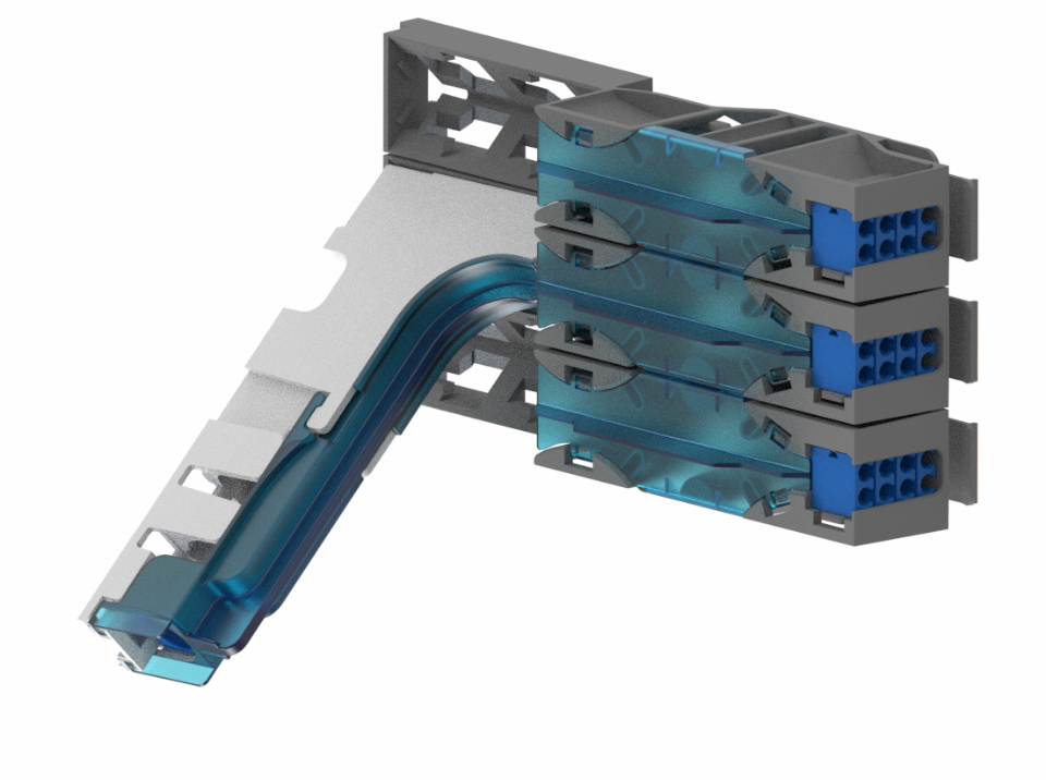 CommScope FACT Kabelbeslag sæt/CTU Kit til 3 FACT moduler. Vinklet indføring af kabel 1-4x 5-8,5mm eller 1x 8,5-15mm Til FACT rack.
