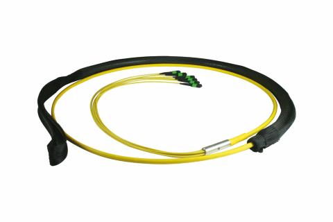 AFL Premium MPO F - MPO F G.657A1 YELLOW LSZH 12F MC SJ 3mm (Polarity A) MPO12 - MPO12 Trunk 45M