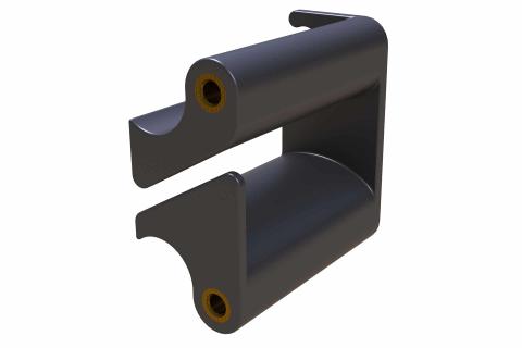 AFL 1U Fiber Guide Dark Grey RAL 7015 10PK (10 pcs. Pr. pack)