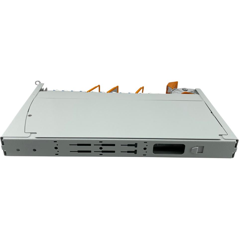 CommScope MFPS Skuffe 1HU 48 SC/UPC pigtails 12 farver ej monteret Patchkabler ud i højre side. Inkl. specialprint på frontlåg