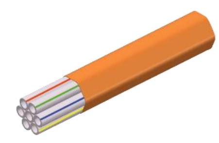 Dura-Line Duramulti 7x14/10 UD Mikrorohr PE-HD DIN 16874 / PP mantel DIN 8074/DIN 8075, 1.000 M / Trommel