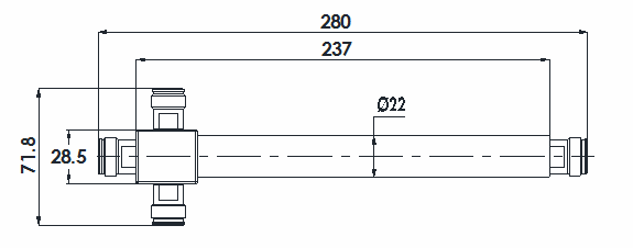 RFS Splitter 3 Way Power Divider 694-3800MHz, 4.3-10 female IP65 PIM 160dBc