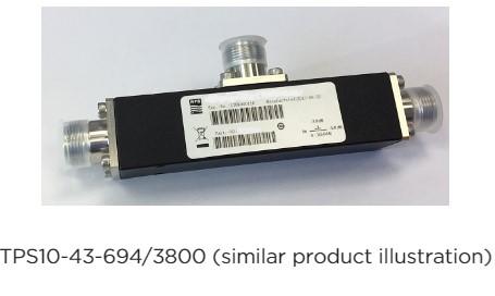 RFS 10dB/10:1 Unequal Power Divider/Tapper 694-3800MHz, 4.3-10 female, IP65, PIM 160dBc