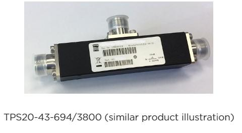 RFS 20dB/100:1 Unequal Power Divider/Tapper 694-3800MHz, 4.3-10 female, IP65, PIM 160dBc