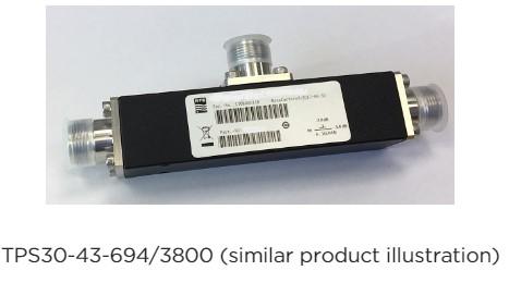 RFS 30dB/100:1 Unequal Power Divider/Tapper 694-3800MHz, 4.3-10 female, IP65, PIM 160dBc