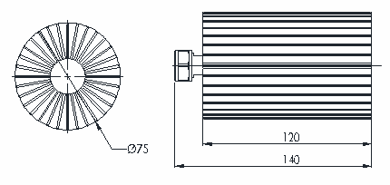 RFS Termination Load 7-16 male 50W 0-3.8GHz, Indoor, no PIM