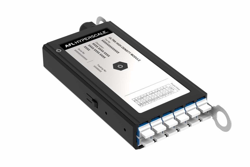 UHD Splice Module 12x LC/APC singlemode G657.A1 pigtails, 6xLC/APC Duplex adaptors farvekode EIA/TIA 598