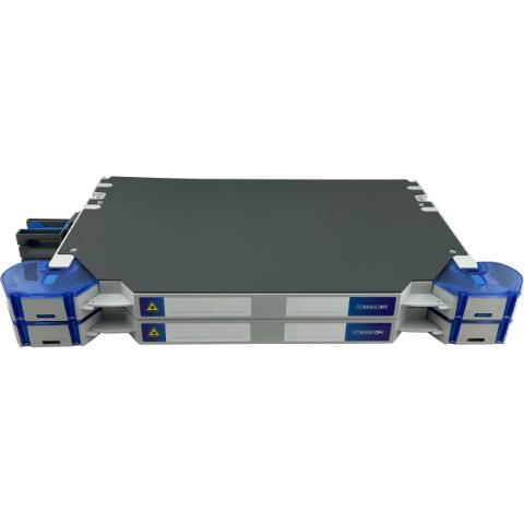 CommScope FACT 2E splice/patch element for 4x24F Incl. 2x patch cord trumpets Incl. brackets 2x2 pos. finger for mounting directly in FACT