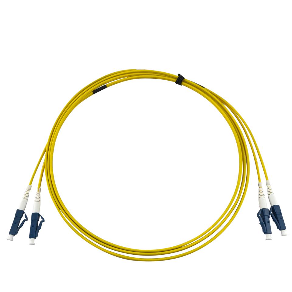 AFL Premium LC - LC G.657A1 YELLOW 15M LSZH 2F 2.0mm ZDPX (DC Boot) Duplex simplex connectors clear polarity marking
