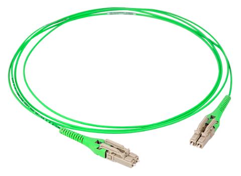CommScope ULL 2.0 mm Duplex Fiber Patch Cord OM5 LC Uniboot to LC Uniboot, LSZH/Riser, Lime Green Easy Adjust. polarity and push -pull mechanism. 1 M