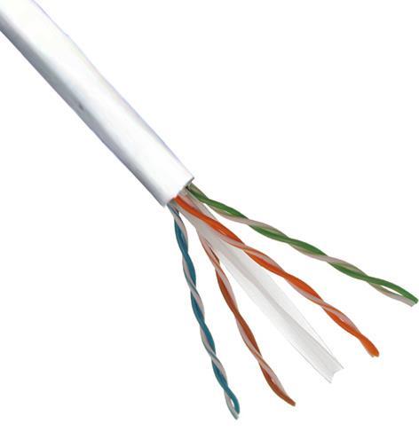 ECS kabel U/UTP C6 LSZH 500 tromle Hvid