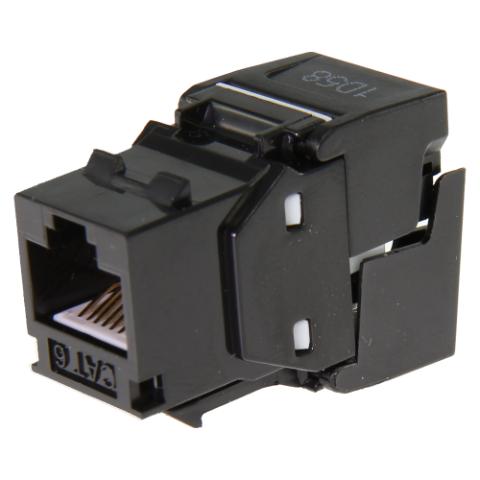 ECS Keystone jack - UTP Kat.6 -12 pack - Sort