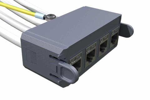 AFL U-Series Patch Plate 4 Port CUSTOM Cat6A Jacks 4 Way Jacks Black