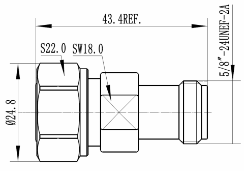 RFS Adaptor 4.3-10 male - N Female