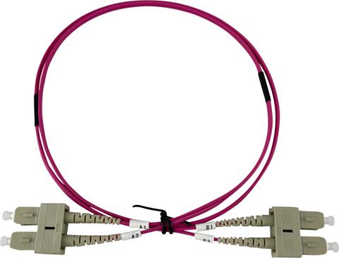 ECS Patchkabel SC/PC - SC/PC Duplex50/125µm OM4 2,0mm 2,0m - Magenta