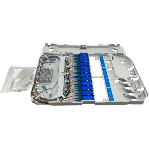 CommScope FACT 2 kort à 24F LC/UPC (i alt 48F) Farvede pigtials EIA/TIA 598. Patchkabler ud højre