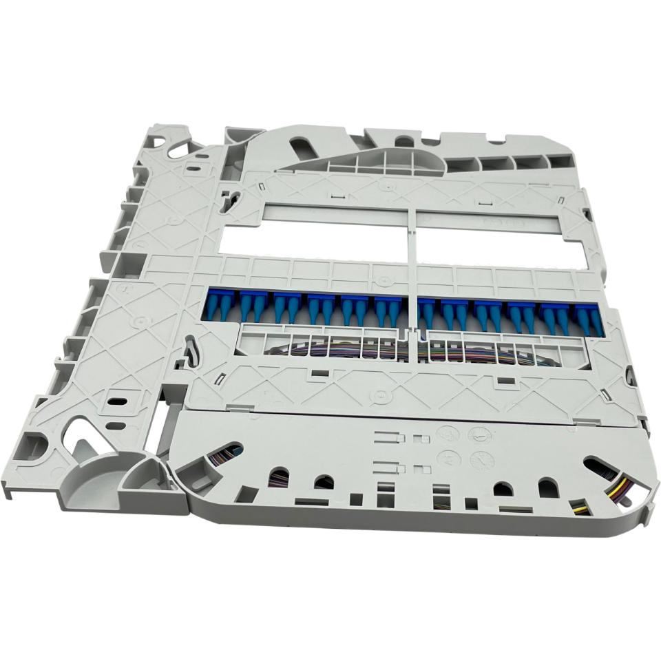 CommScope FACT 2 kort à 24F LC/UPC (i alt 48F) Farvede pigtails EIA/TIA598.Patchkabler ud venstre