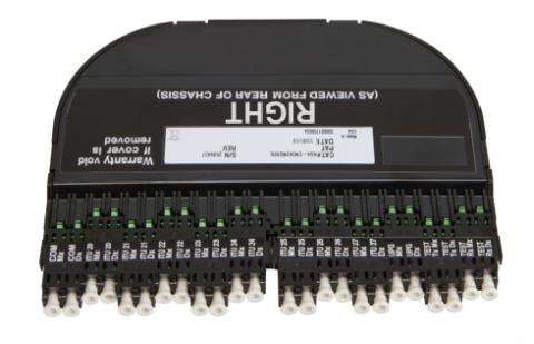 CommScope NG4access® Module VAM, CWDM, 8 channels, upgrade port, 2 circuits, LC/APC, right, 1471 nm startin 2 test ports