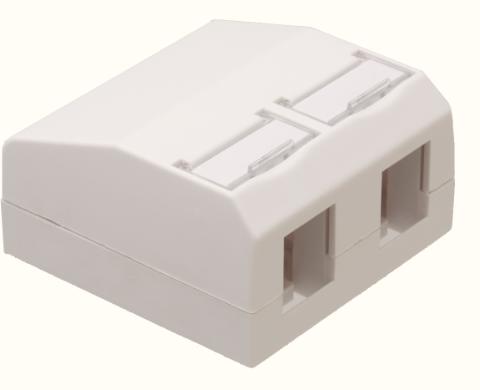 ECS Udtagboks - Wifi boks 2x Rj45 outlet