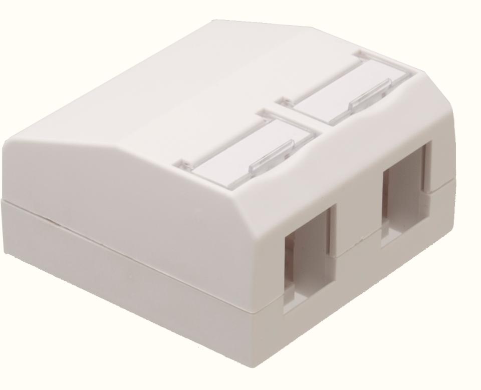 ECS Udtagboks - Wifi boks 2x Rj45 outlet