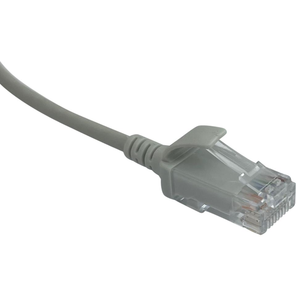 ECS Halogenfri slim patch 3,5mm, Kat.6 AW28 LSZH U/UTP 1,0m Grå