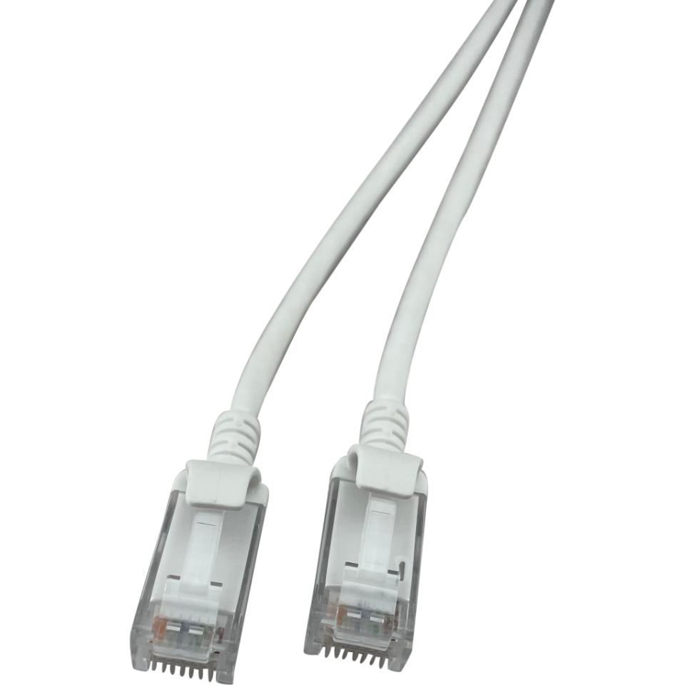 ECS Halogenfri slim patch 3,5mm, Kat.6 AW28 LSZH U/UTP 1,25m Hvid