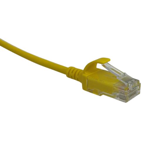 ECS Halogenfri slim patch 3,5mm, Kat.6 AW28 LSZH U/UTP 3,5m Gul