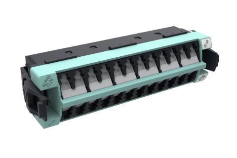 CommScope 360 Distribution Adapter Pack Multimode (Aqua) OM4 24 LC with internal shutters