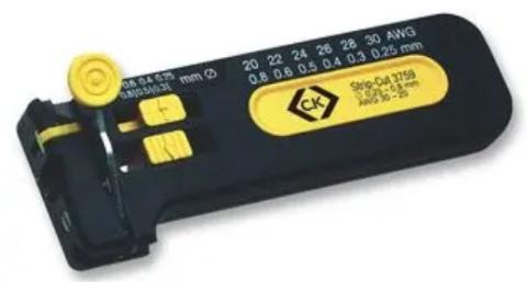 CK Strippeværktøj 0,25-0,8mm justerbar. Precision wire stripper and cutter 0.25-0.3-0.4-0.5-0.6-0.8mm 30, 28, 26, 24, 22 and 20 AWG