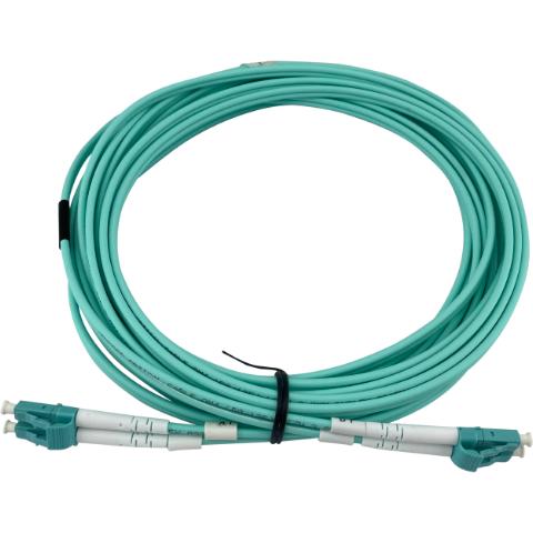 Patchkabel LC/PC - LC/PC OM4 DX 3,0mm LSZH Duplex Armeret med stål og kevlar AQUA 8M