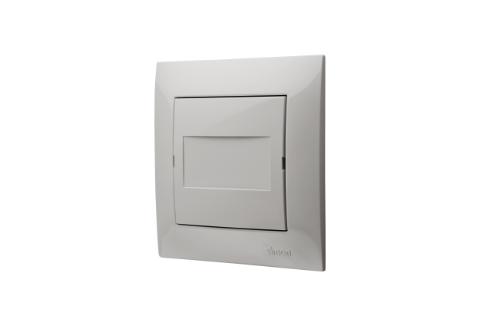 Blindplade Hvid. Inkl ramme. Toolless