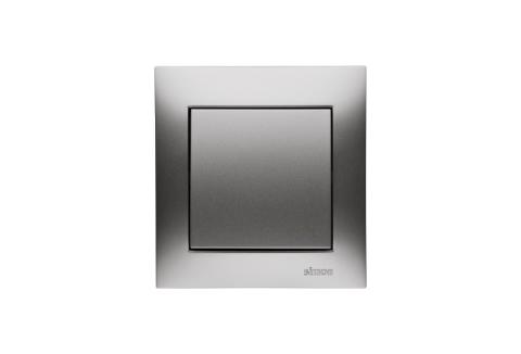 Tryk 16A. Hvid. Alu ramme. Skrueterminal.