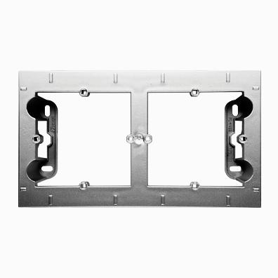 Indsats for 2 modul Stikkontakt/Afbryder. 35mm. Hvid.