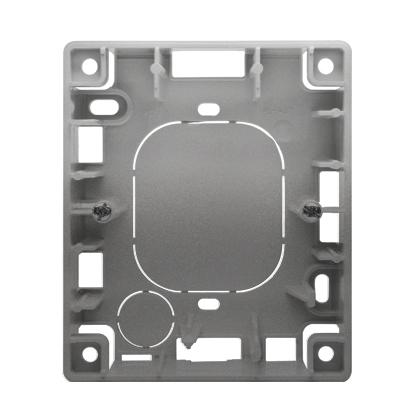 Underlag for dobbelt Stikkontakt. Alu