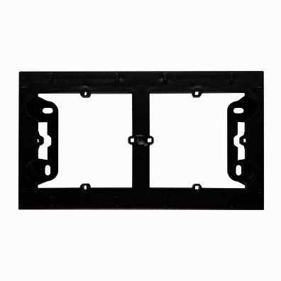 Indsats for 2 modul Stikkontakt/Afbryder. 35mm. Antracit.