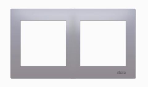 Ramme 2 modul vandret. Plast. Alu