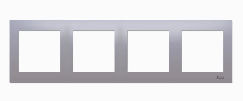 Ramme 4 modul vandret. Plast. Alu