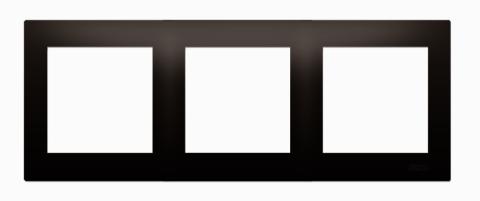 Ramme 3 modul vandret. Plast. Antracit.