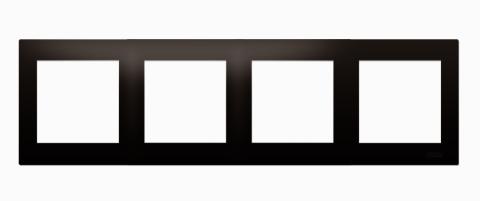 Ramme 4 modul vandret. Plast. Antracit.