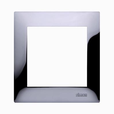 Ramme 4 modul vandret. Metal Chrome.