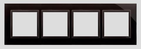 Ramme 4 modul vandret. Glas. Frozen lava.