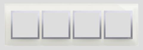 Ramme 4 modul vandret. Glas. Silver Fog.